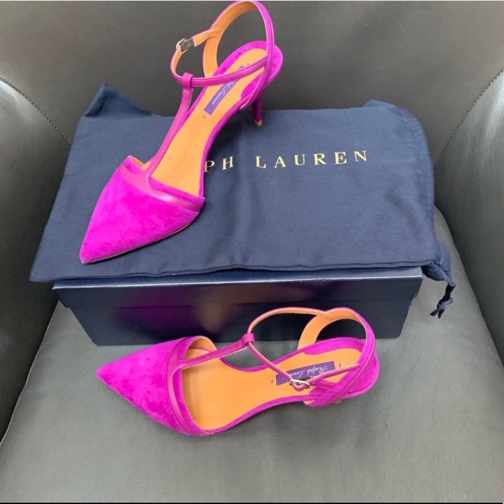 Ralph Lauren Purple Label kitten heels